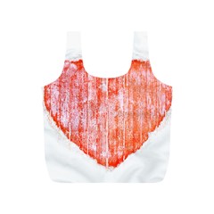 Pop Art Style Grunge Graphic Heart Full Print Recycle Bags (s)  by dflcprints