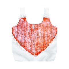 Pop Art Style Grunge Graphic Heart Full Print Recycle Bags (m) 