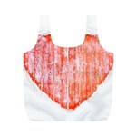 Pop Art Style Grunge Graphic Heart Full Print Recycle Bags (M)  Back