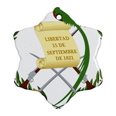 National Emblem Of Guatemala  Snowflake Ornament (two Sides) by abbeyz71