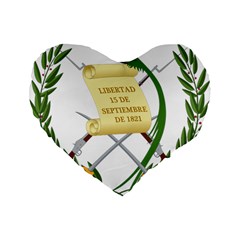 National Emblem Of Guatemala  Standard 16  Premium Heart Shape Cushions