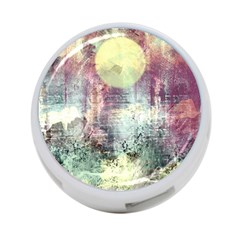 Frosty Pale Moon 4-port Usb Hub (one Side) by digitaldivadesigns