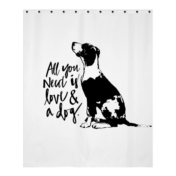 Dog person Shower Curtain 60  x 72  (Medium) 