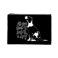 Dog Person Cosmetic Bag (large)  by Valentinaart