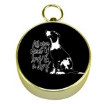 Dog person Gold Compasses Front