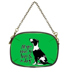 Dog Person Chain Purses (two Sides)  by Valentinaart