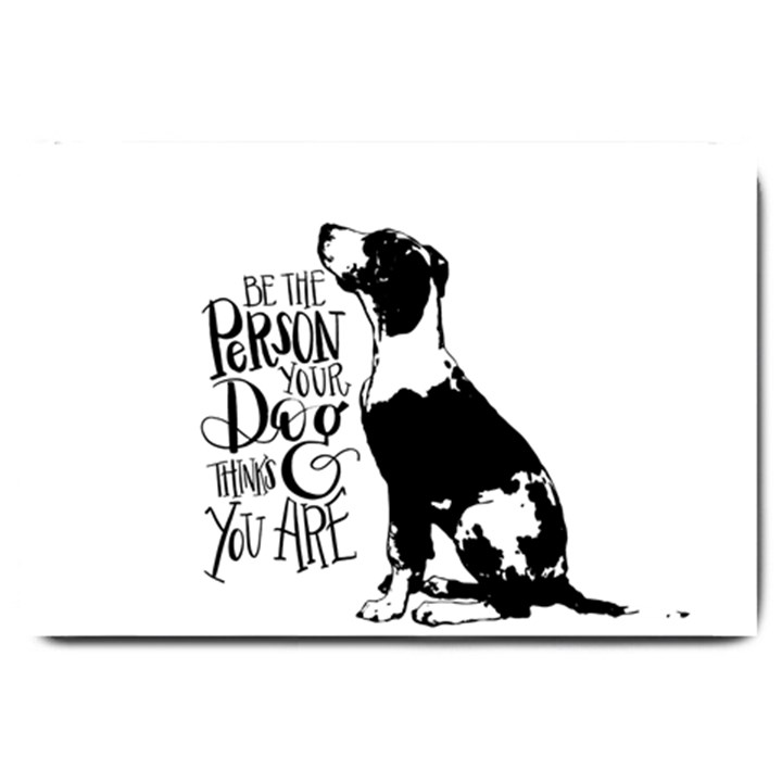 Dog person Large Doormat 
