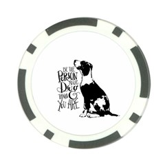 Dog Person Poker Chip Card Guard by Valentinaart