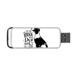 Dog Person Portable Usb Flash (one Side) by Valentinaart