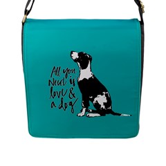 Dog Person Flap Messenger Bag (l)  by Valentinaart