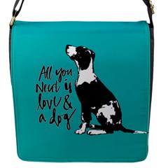 Dog Person Flap Messenger Bag (s) by Valentinaart