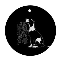 Dog Person Round Ornament (two Sides) by Valentinaart