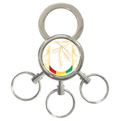 Coat Of Arms Of Republic Of Guinea  3-ring Key Chains by abbeyz71