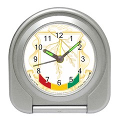 Coat Of Arms Of Republic Of Guinea  Travel Alarm Clocks by abbeyz71