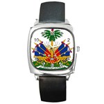 Coat of Arms of Haiti Square Metal Watch Front