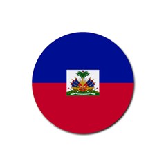 Flag Of Haiti  Rubber Round Coaster (4 Pack)  by abbeyz71