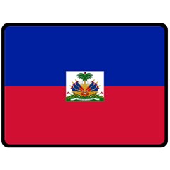 Flag Of Haiti  Fleece Blanket (large)  by abbeyz71