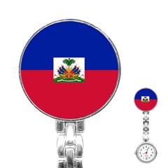 Flag Of Haiti  Stainless Steel Nurses Watch by abbeyz71