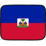 Flag of Haiti Double Sided Fleece Blanket (Mini)  35 x27  Blanket Back