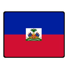 Flag Of Haiti Double Sided Fleece Blanket (small)  by abbeyz71