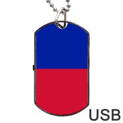 Civil Flag Of Haiti (without Coat Of Arms) Dog Tag Usb Flash (one Side) by abbeyz71