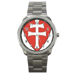 Coat Of Arms Of Apostolic Kingdom Of Hungary, 1172-1196 Sport Metal Watch by abbeyz71