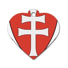 Coat Of Arms Of Apostolic Kingdom Of Hungary, 1172-1196 Dog Tag Heart (two Sides) by abbeyz71