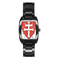 Coat Of Arms Of Apostolic Kingdom Of Hungary, 1172-1196 Stainless Steel Barrel Watch by abbeyz71