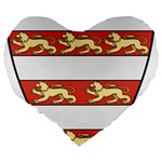 Hungarian Kings (1000-1301) & Seal of King Emeric (1202) Large 19  Premium Heart Shape Cushions Back