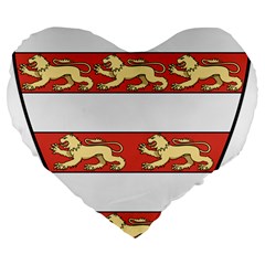 Hungarian Kings (1000-1301) & Seal Of King Emeric (1202) Large 19  Premium Flano Heart Shape Cushions by abbeyz71