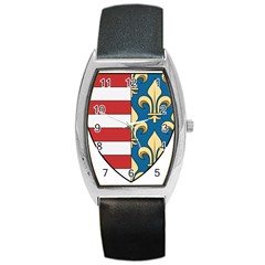 Angevins Dynasty Of Hungary Coat Of Arms Barrel Style Metal Watch by abbeyz71