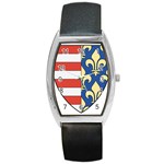 Angevins Dynasty of Hungary Coat of Arms Barrel Style Metal Watch Front