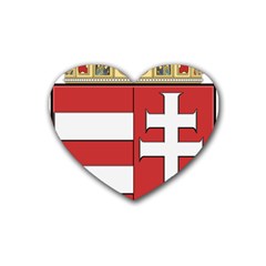  Medieval Coat Of Arms Of Hungary  Heart Coaster (4 Pack)  by abbeyz71