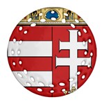  Medieval Coat of Arms of Hungary  Round Filigree Ornament (Two Sides) Back
