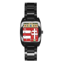  Medieval Coat Of Arms Of Hungary  Stainless Steel Barrel Watch by abbeyz71