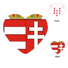  Medieval Coat Of Arms Of Hungary  Playing Cards (heart)  by abbeyz71