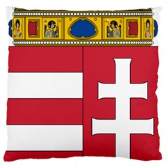 Coat Of Arms Of Hungary Large Flano Cushion Case (one Side)