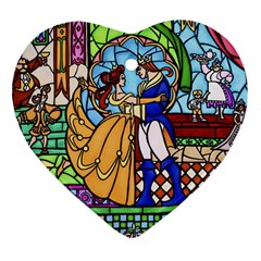 Happily Ever After 1 - Beauty And The Beast  Heart Ornament by storybeth