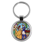 Happily Ever After 1 - Beauty and the Beast  Key Chain (Round) Front