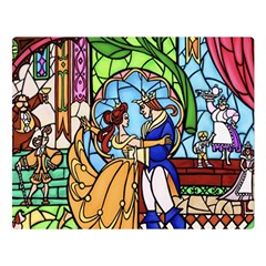 Happily Ever After 1   Beauty And The Beast Double Sided Flano Blanket (large) 