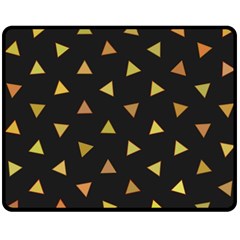 Shapes Abstract Triangles Pattern Double Sided Fleece Blanket (medium) 