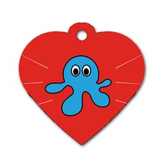 Creature Forms Funny Monster Comic Dog Tag Heart (one Side) by Nexatart