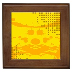 Texture Yellow Abstract Background Framed Tiles