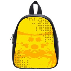 Texture Yellow Abstract Background School Bags (small) 