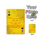 Texture Yellow Abstract Background Playing Cards 54 (Mini)  Front - Club6