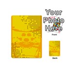 Texture Yellow Abstract Background Playing Cards 54 (Mini)  Back