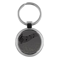 Music Clef Background Texture Key Chains (round) 