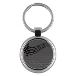 Music Clef Background Texture Key Chains (Round)  Front