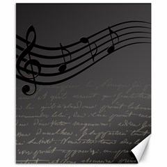 Music Clef Background Texture Canvas 8  X 10 