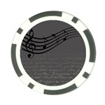Music Clef Background Texture Poker Chip Card Guard Back